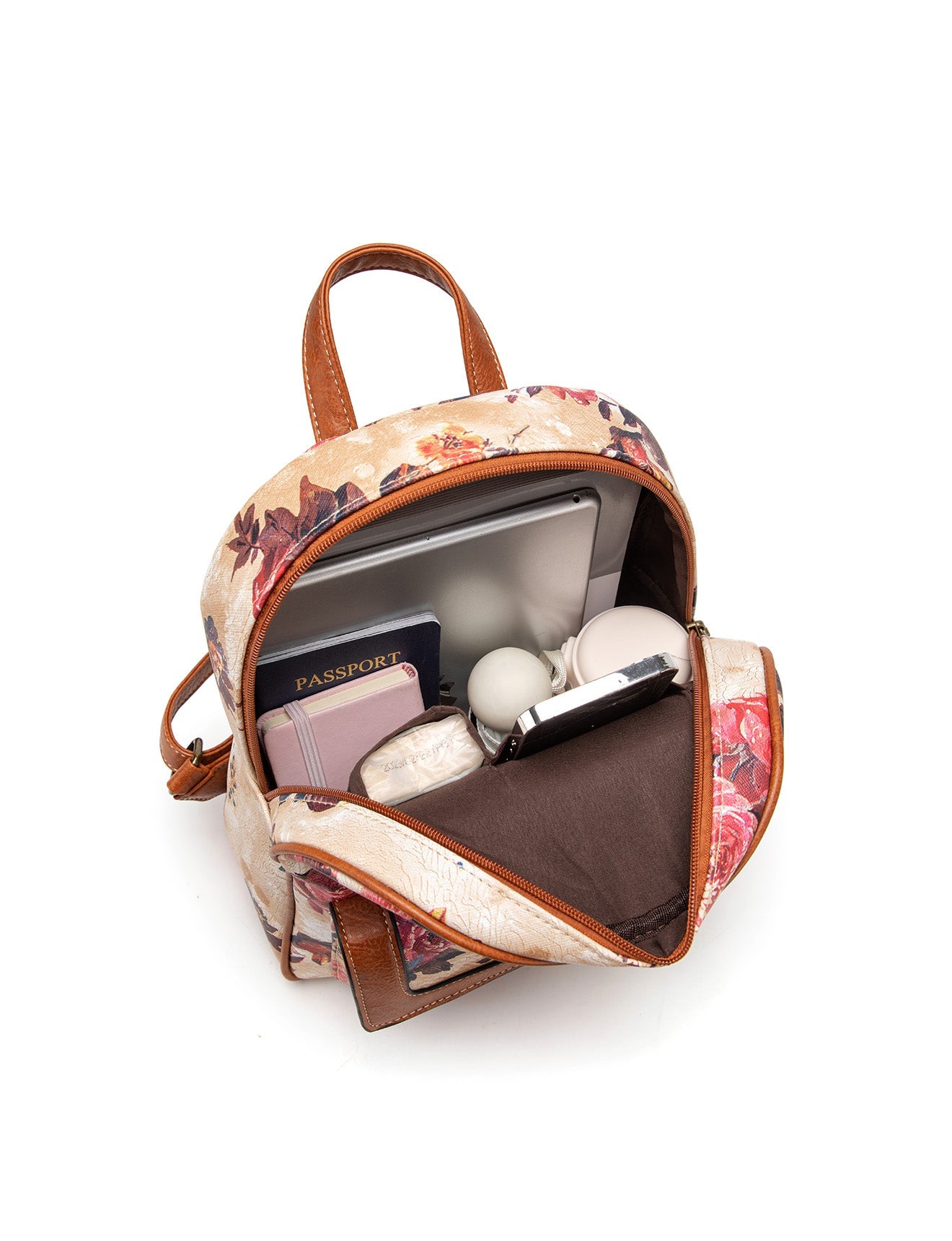 DAPHNE VEGANER RUCKSACK MIT BLUMENMUSTER - XB-2320