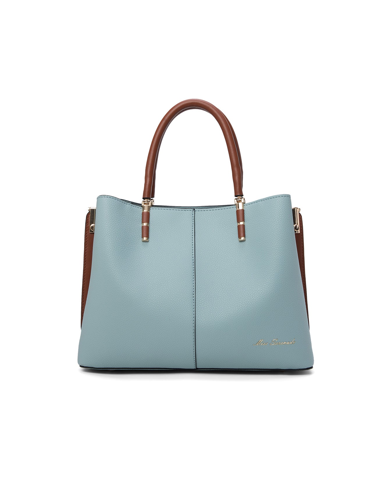 CHARLIE VEGANE TASCHE MIT DREI FÄCHERN - XB-2323-BLU/BRN