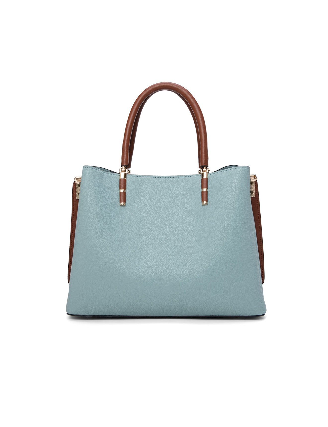 CHARLIE VEGANE TASCHE MIT DREI FÄCHERN - XB-2323-BLU/BRN