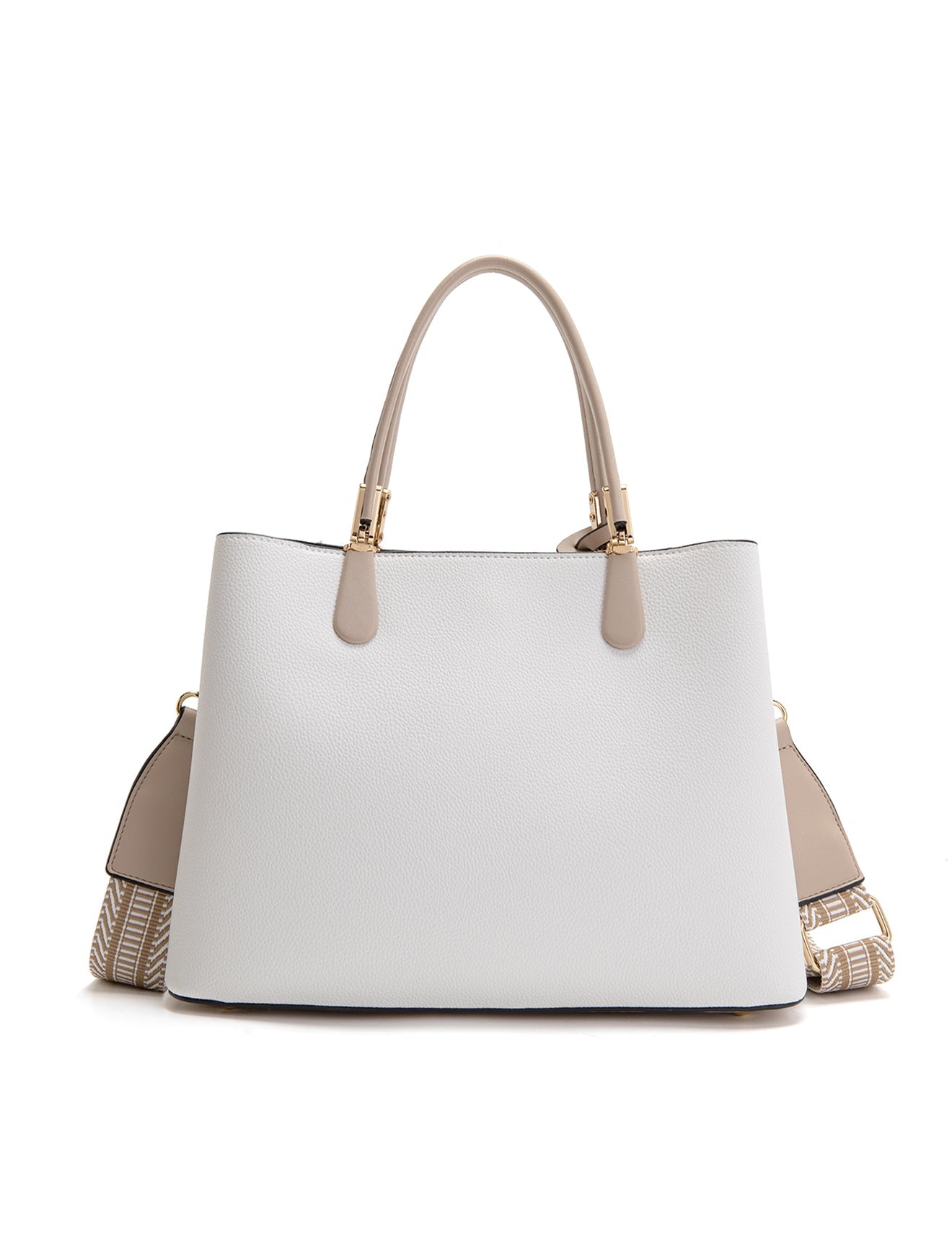 AINSLEY VEGAN TASCHE MIT DREI FÄCHERN - XB-2338-WHT/TAU - NEU