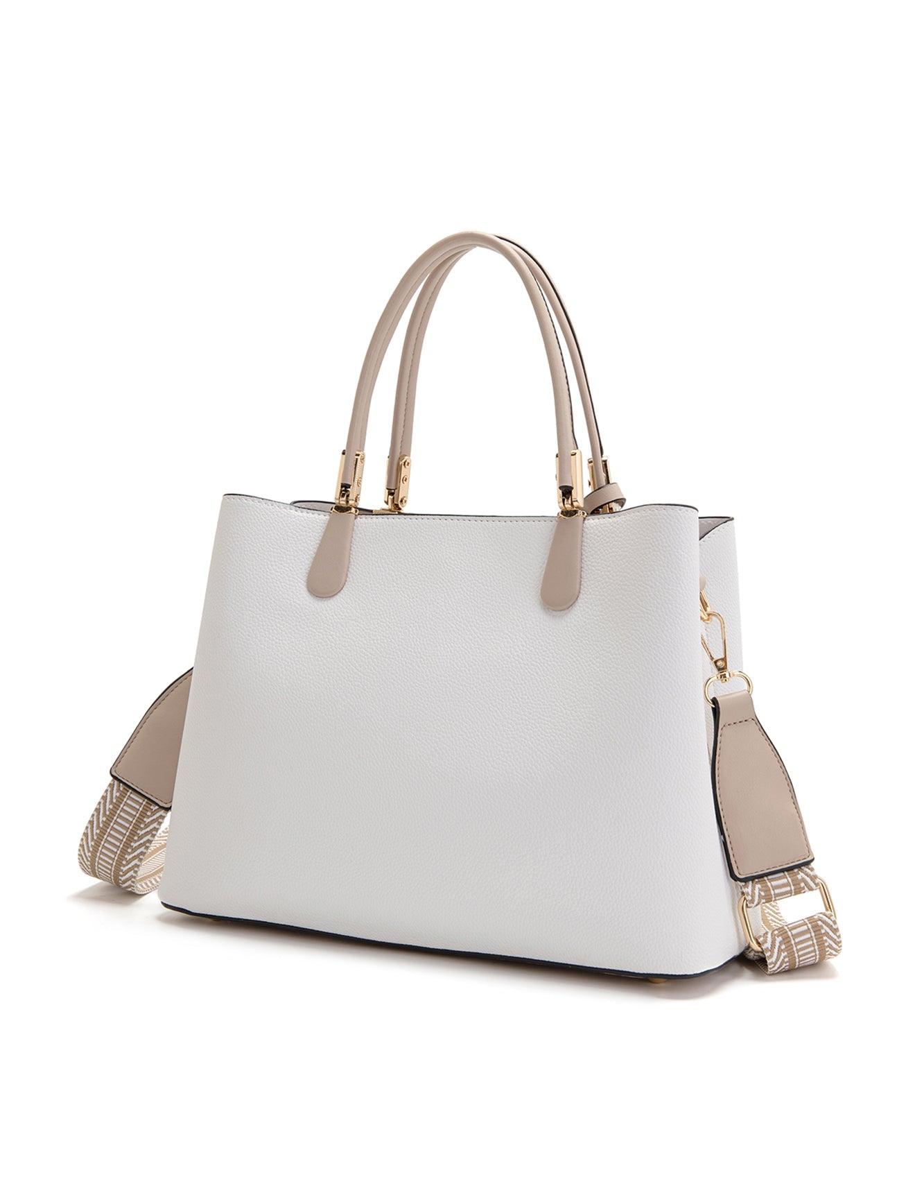 AINSLEY VEGAN TASCHE MIT DREI FÄCHERN - XB-2338-WHT/TAU - NEU