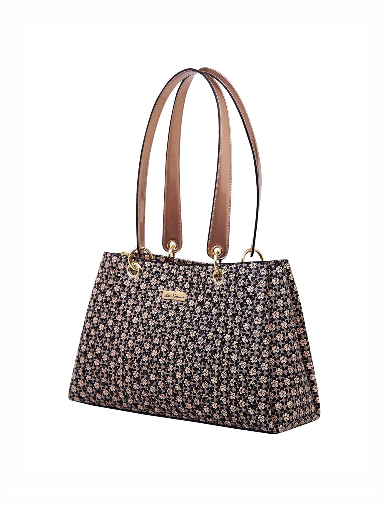 DAKOTA VEGANE TASCHE MIT DREI FÄCHERN - XB-2970-BLK