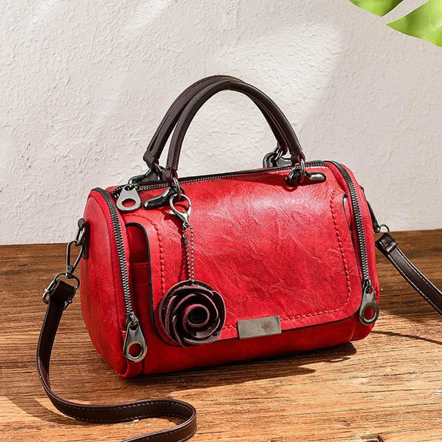 Handtasche mit Rosenmotiv