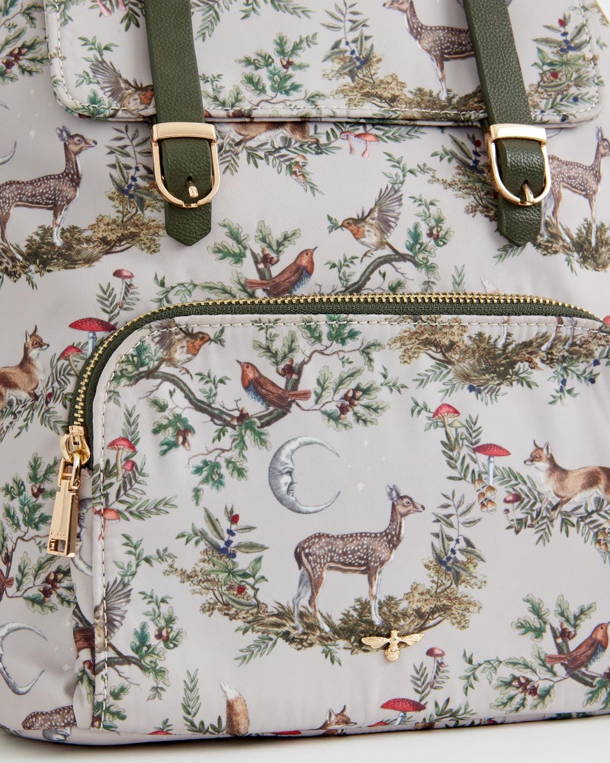 A Night's Tale Woodland Kleiner Rucksack - Kristallgrau