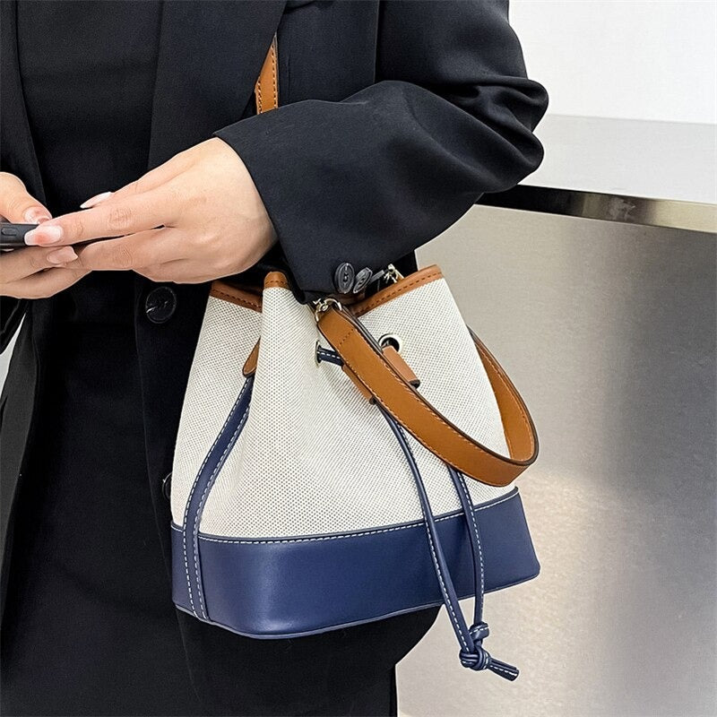 Beuteltasche aus Canvas im Vintage-Stil