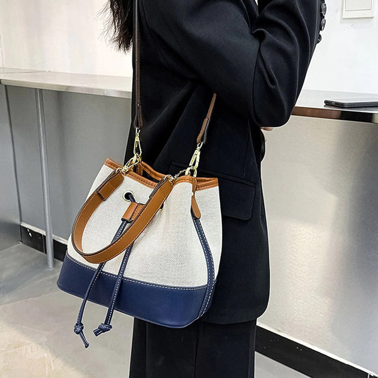 Beuteltasche aus Canvas im Vintage-Stil