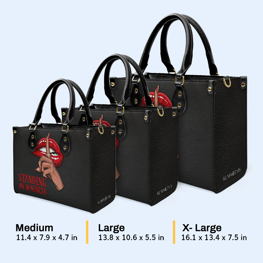 Standing On Business - Personalisierte Lederhandtasche - business01
