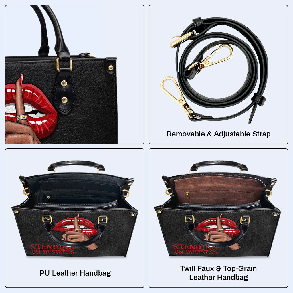 Standing On Business - Personalisierte Lederhandtasche - business01