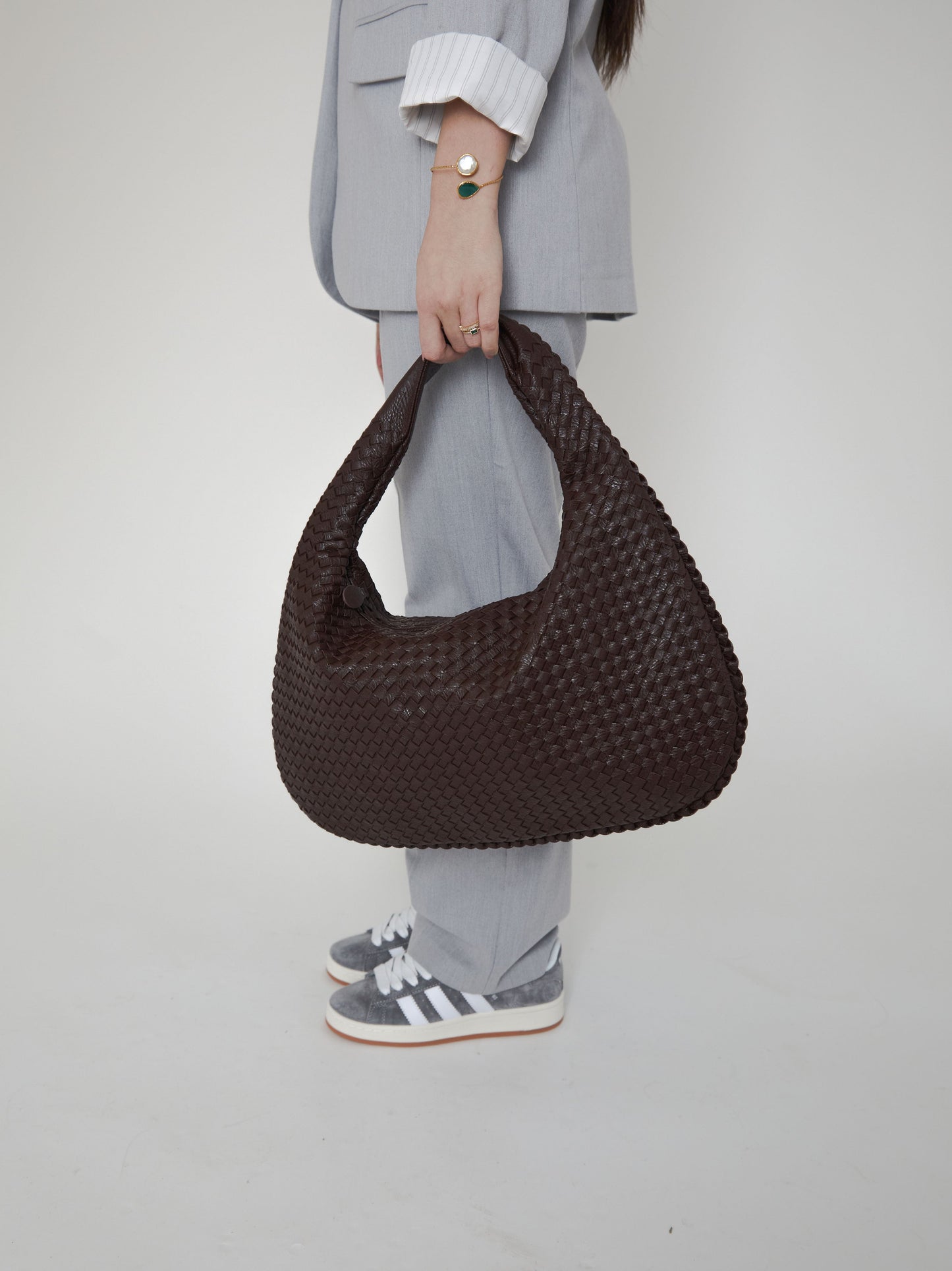 Alltags-Ledertasche - Kaffee