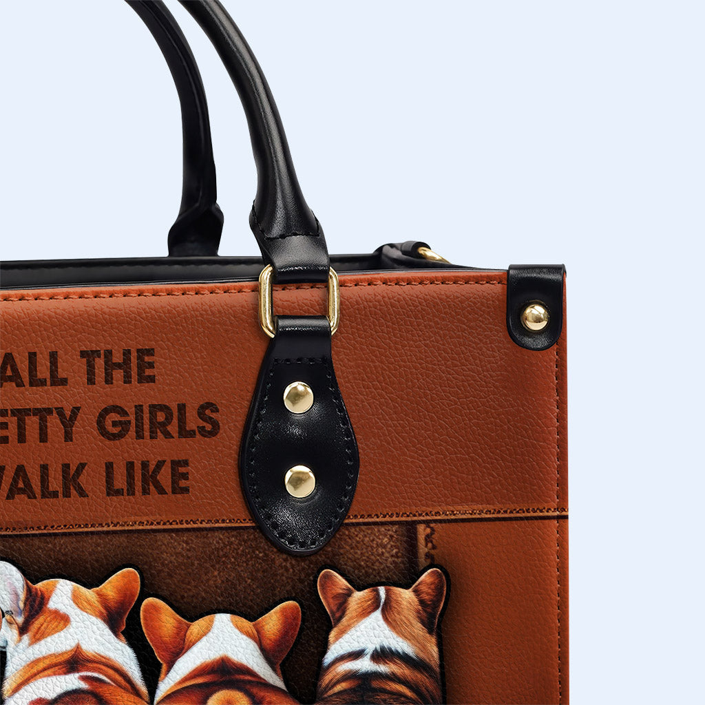 Corgi Walk - Personalisierte Lederhandtasche - corgiwalk01