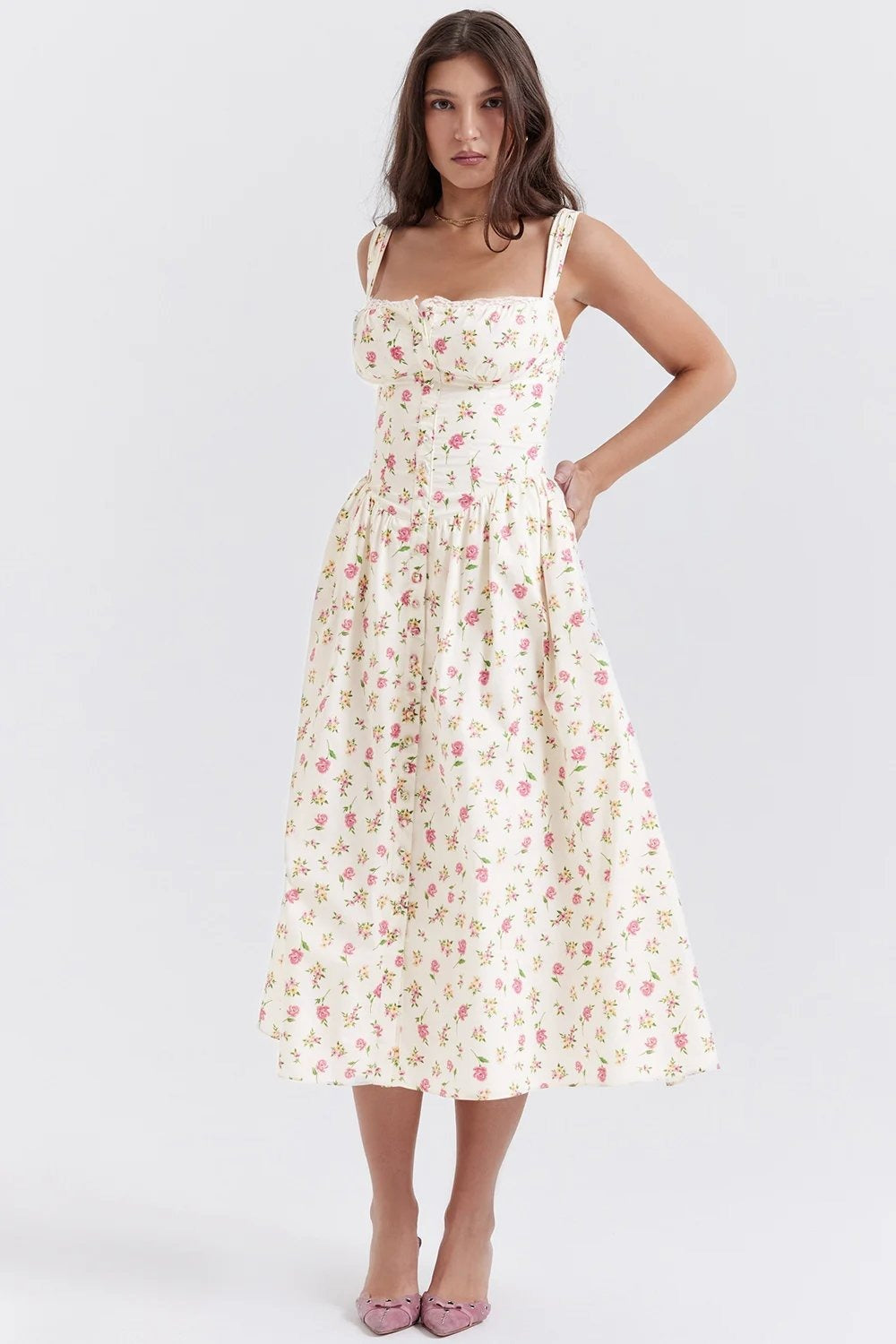 NEW | TATIANA ROSE PRINT MIDI SUNDRESS