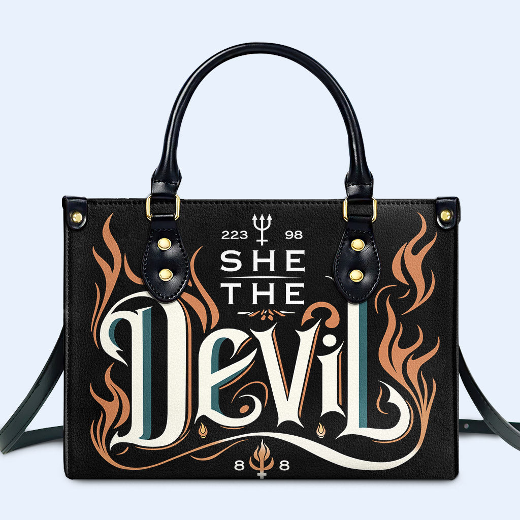 Sie - Personalisierte Lederhandtasche - devil01