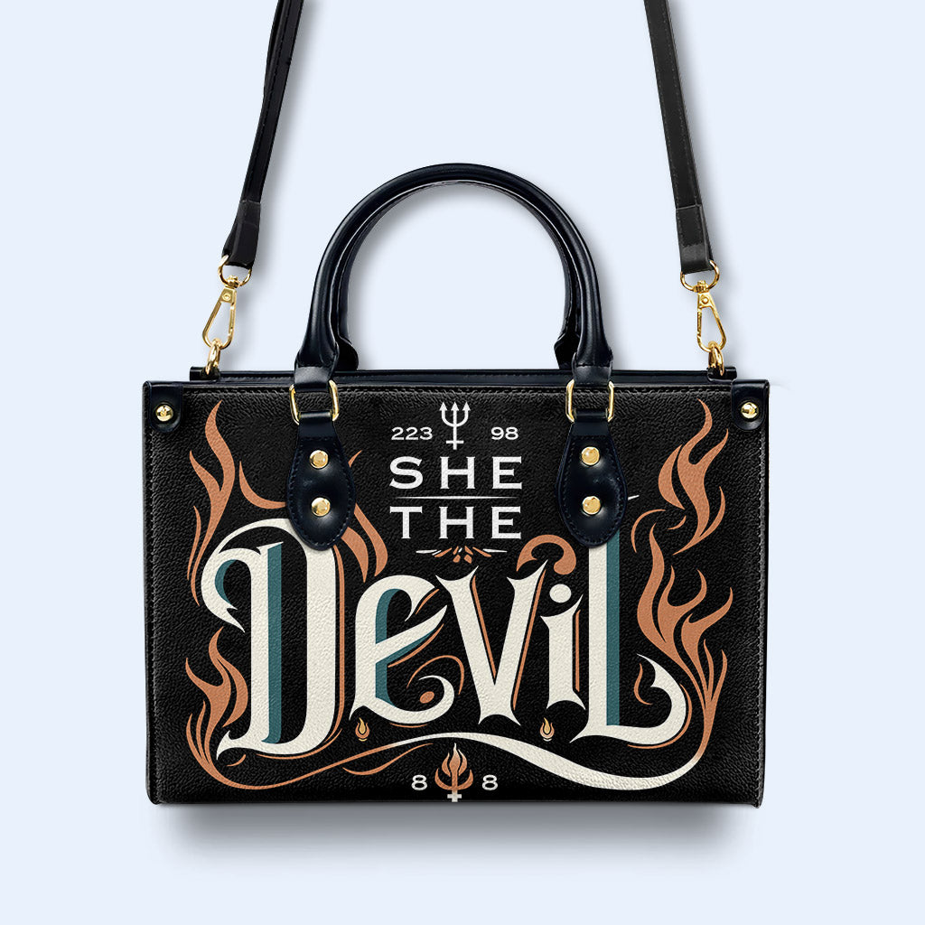 Sie - Personalisierte Lederhandtasche - devil01