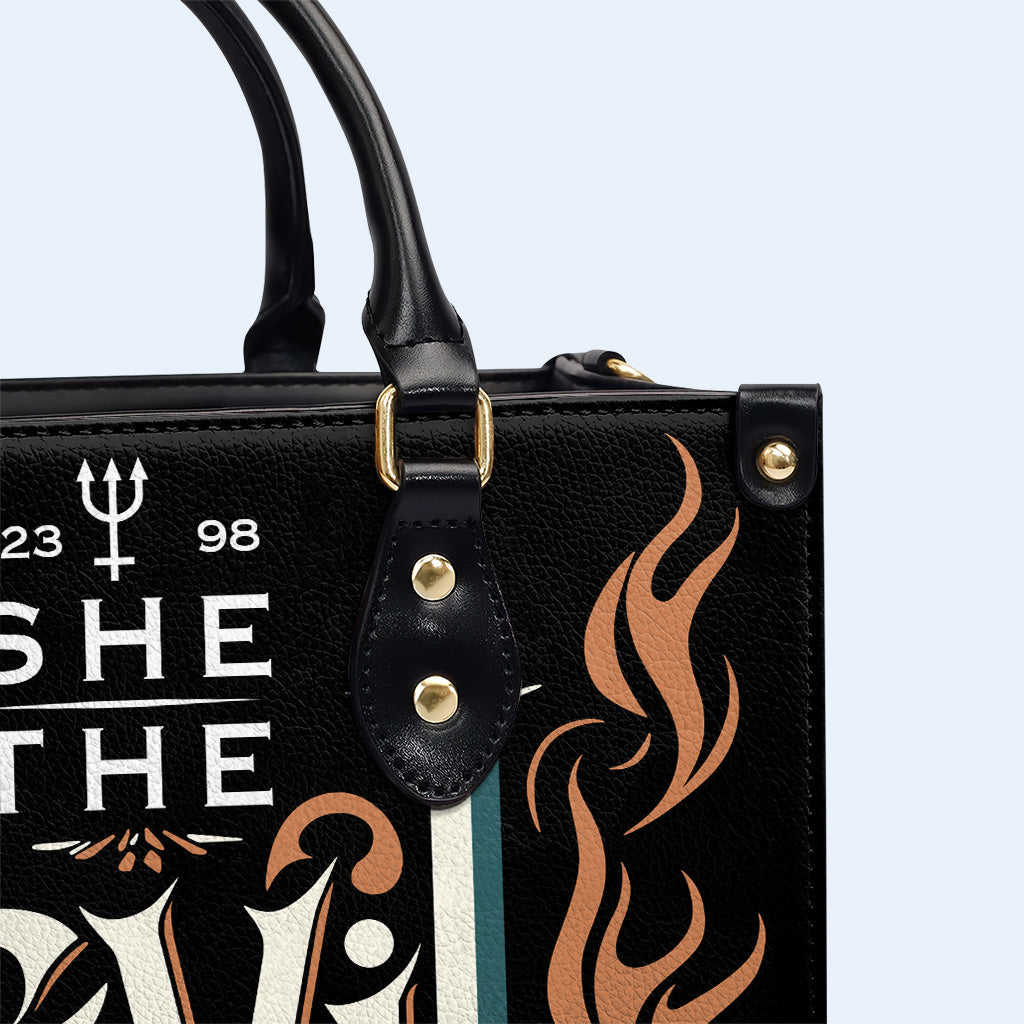 Sie - Personalisierte Lederhandtasche - devil01