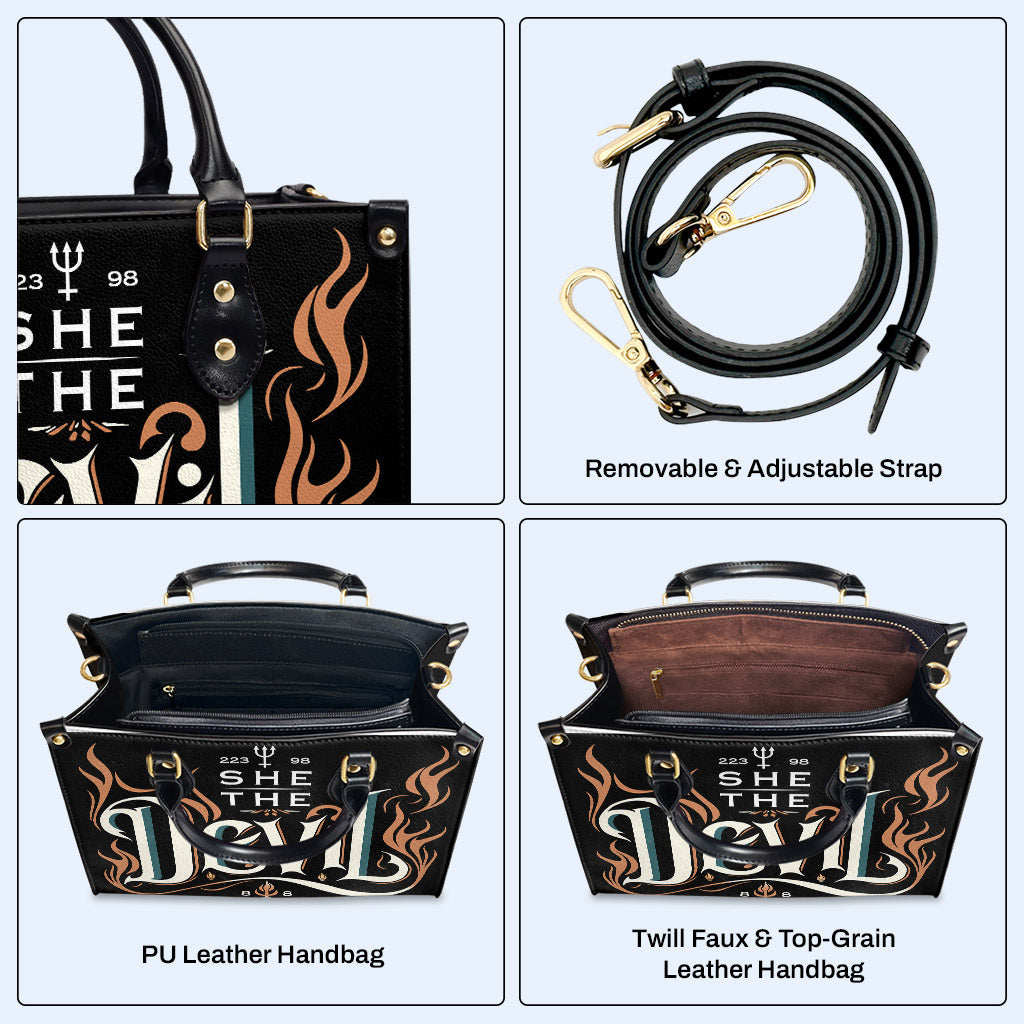 Sie - Personalisierte Lederhandtasche - devil01