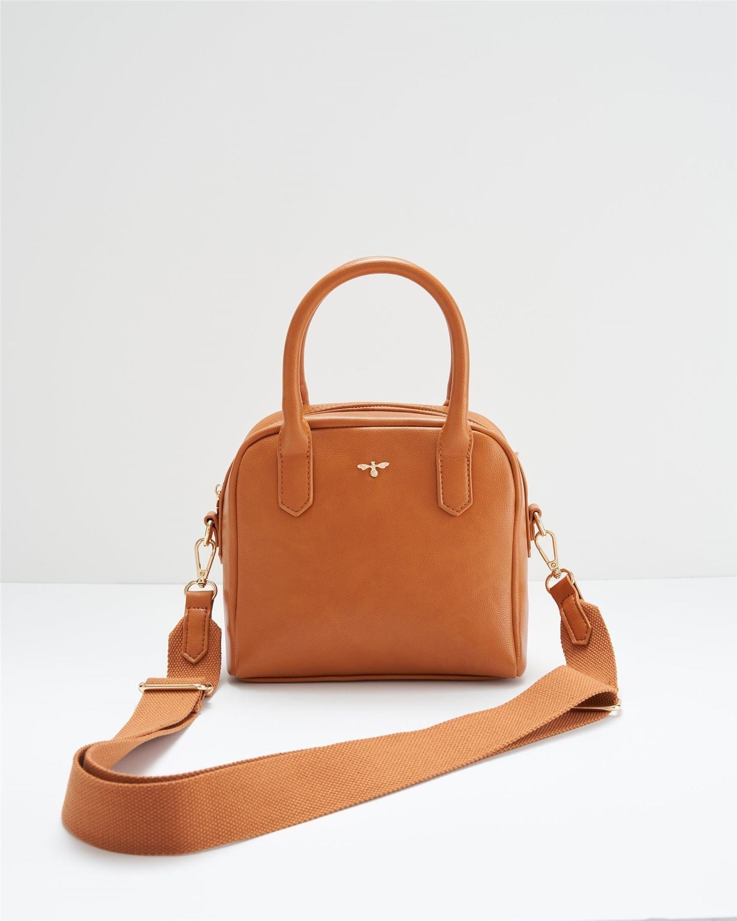 Kleine Bowlingtasche „Eloise“ - Hellbraun