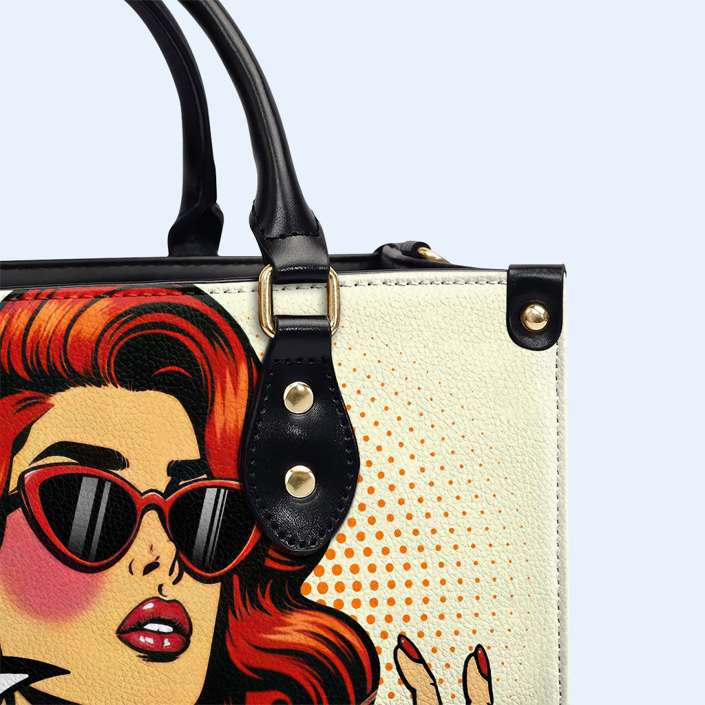 Ich bin genug - Personalisierte Lederhandtasche - enough01