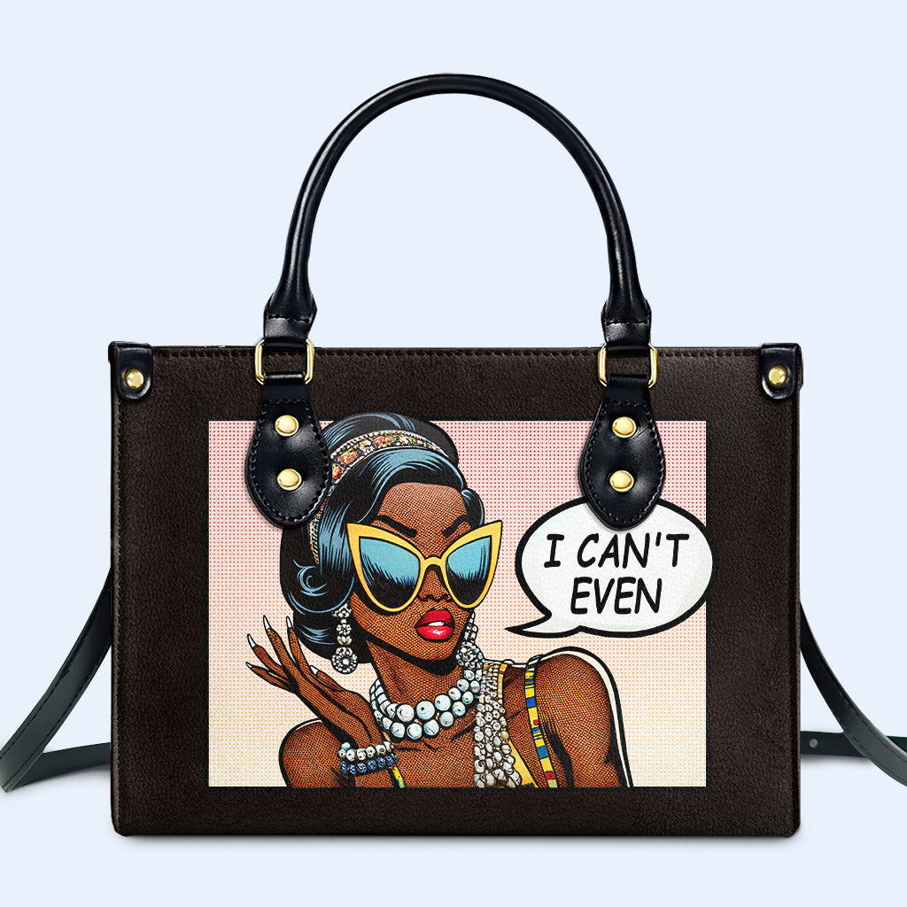Ich kann nicht einmal - personalisierte benutzerdefinierte Lederhandtasche - even01