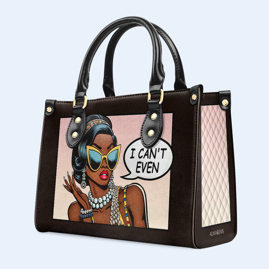 Ich kann nicht einmal - personalisierte benutzerdefinierte Lederhandtasche - even01
