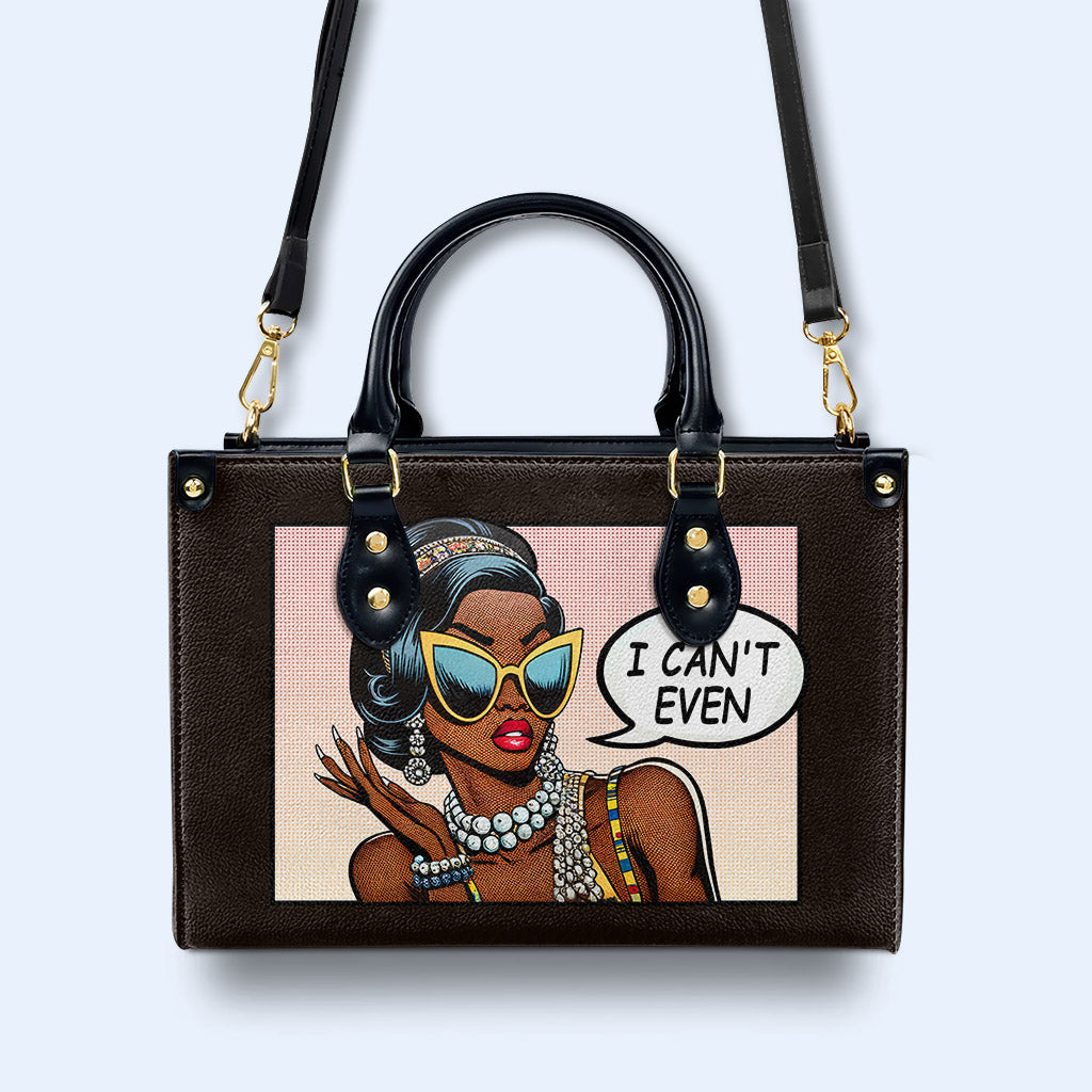 Ich kann nicht einmal - personalisierte benutzerdefinierte Lederhandtasche - even01