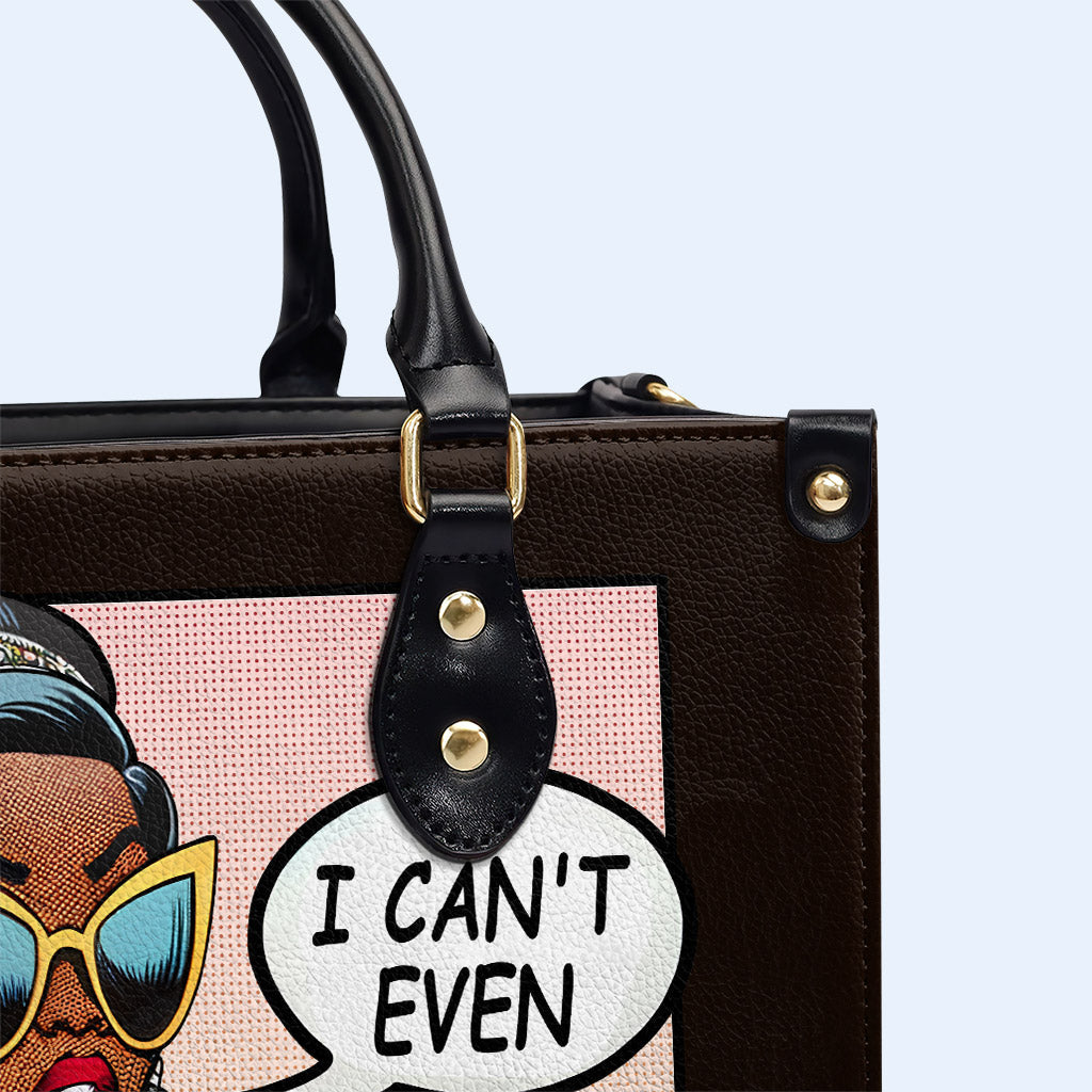 Ich kann nicht einmal - personalisierte benutzerdefinierte Lederhandtasche - even01