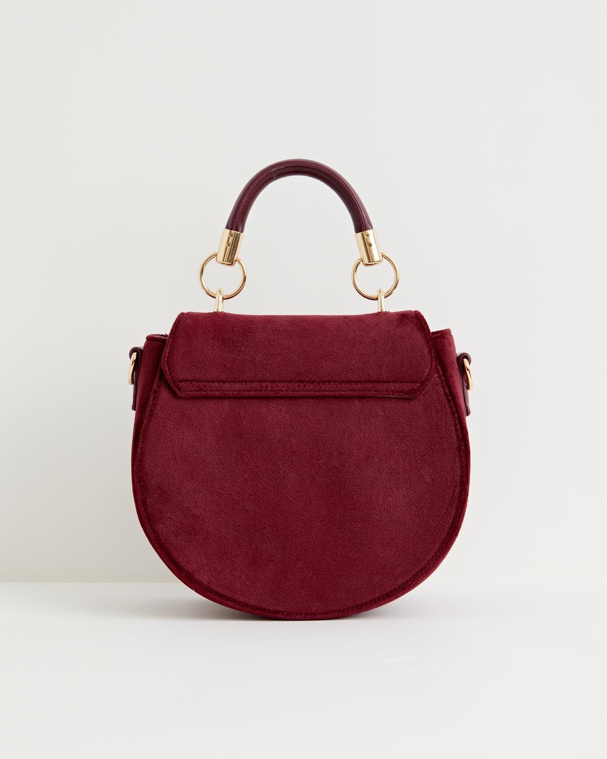 Satteltasche aus Samt mit Stickerei „Fox & Mushroom“ – Rote Johannisbeere