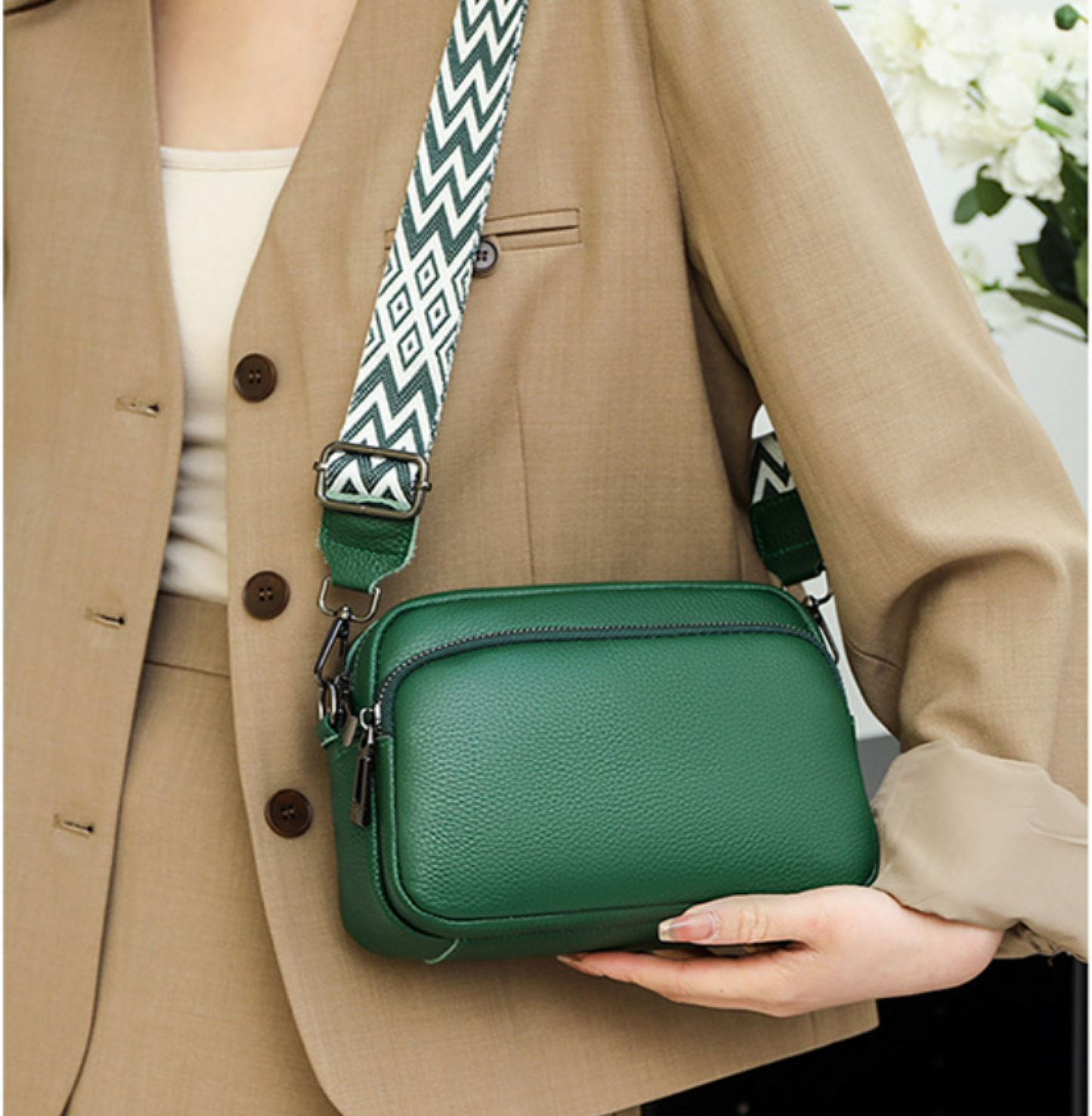 TuxodoBAG - Leather Crossbody Bag ( FREE COSMETIC BAG & 2 STRAPS)