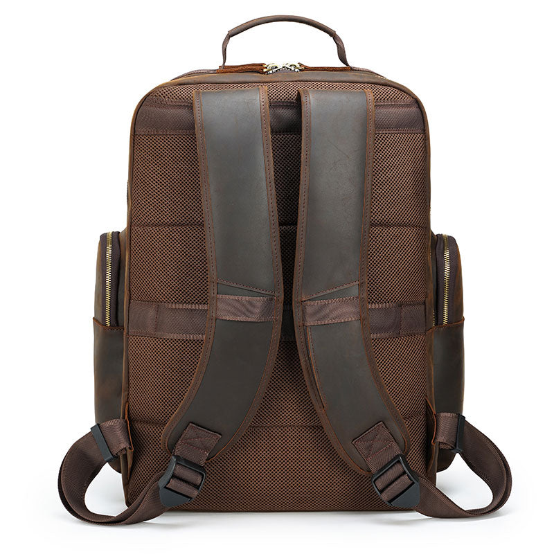 Rugged Explorer | Large Leather Travel Backpack
