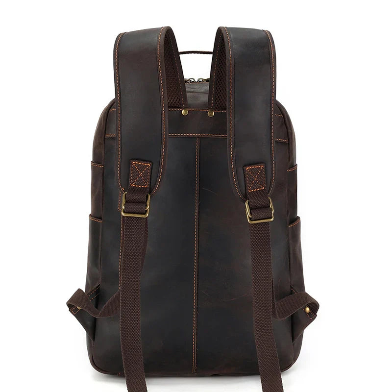 Diebstahlsicherer Vintage-Reiserucksack aus Leder