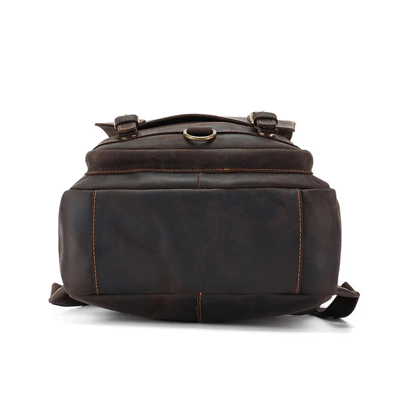 Diebstahlsicherer Vintage-Reiserucksack aus Leder