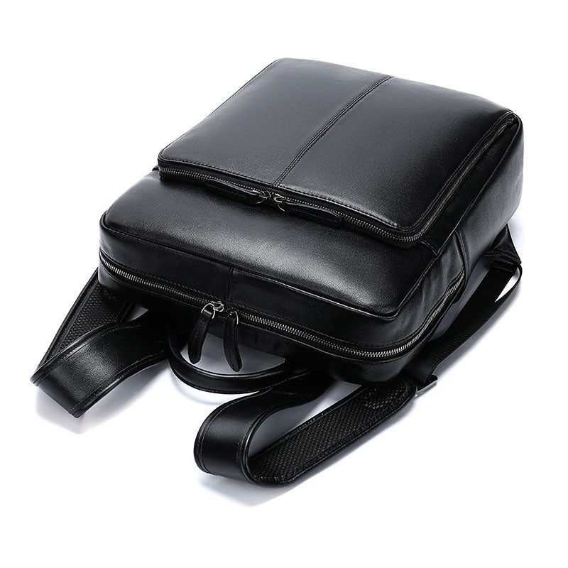 Executive Leather Laptop Backpack
