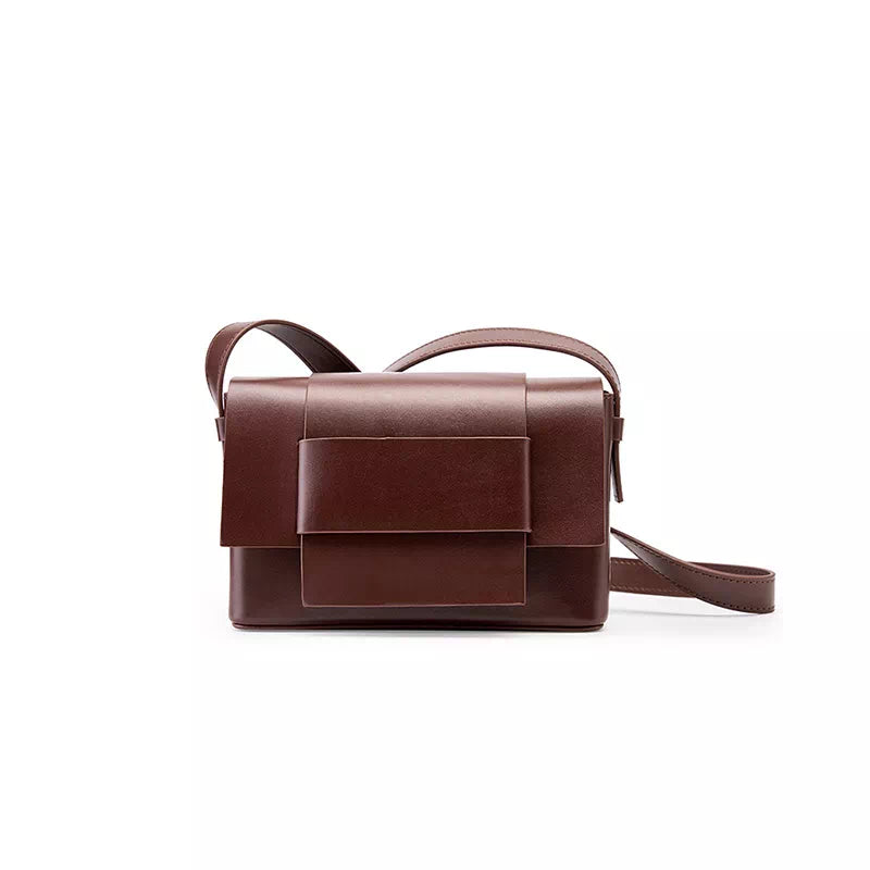 Leather Compact Crossbody Bag