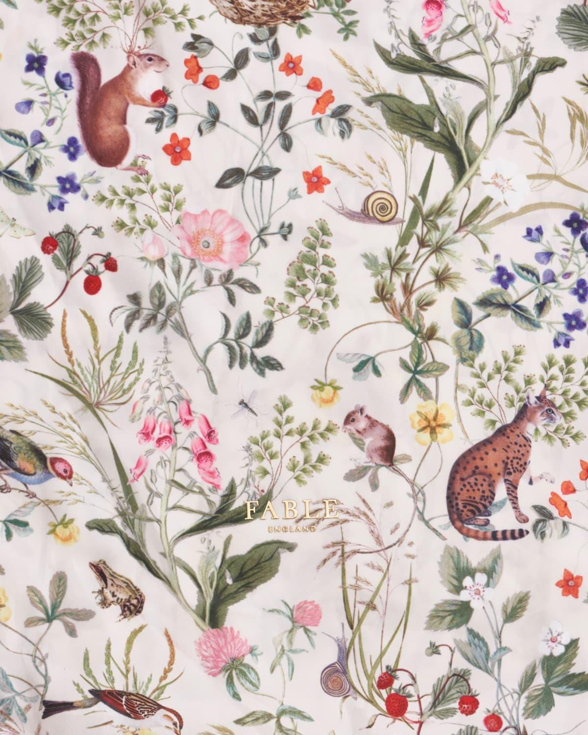 Meadow Creatures Faltbare Tragetasche aus Nylon, Elfenbeinfarben