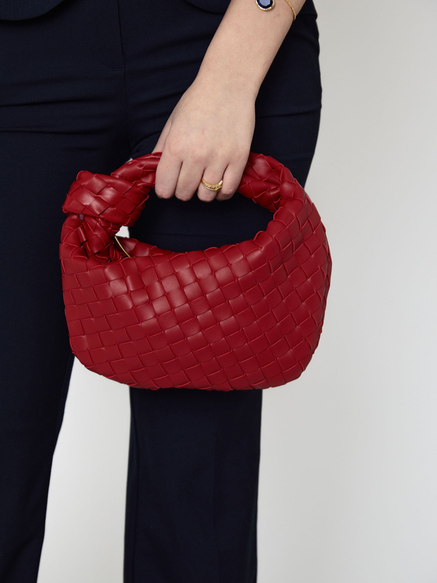 Mini Everyday Ledertasche - Kirschrot