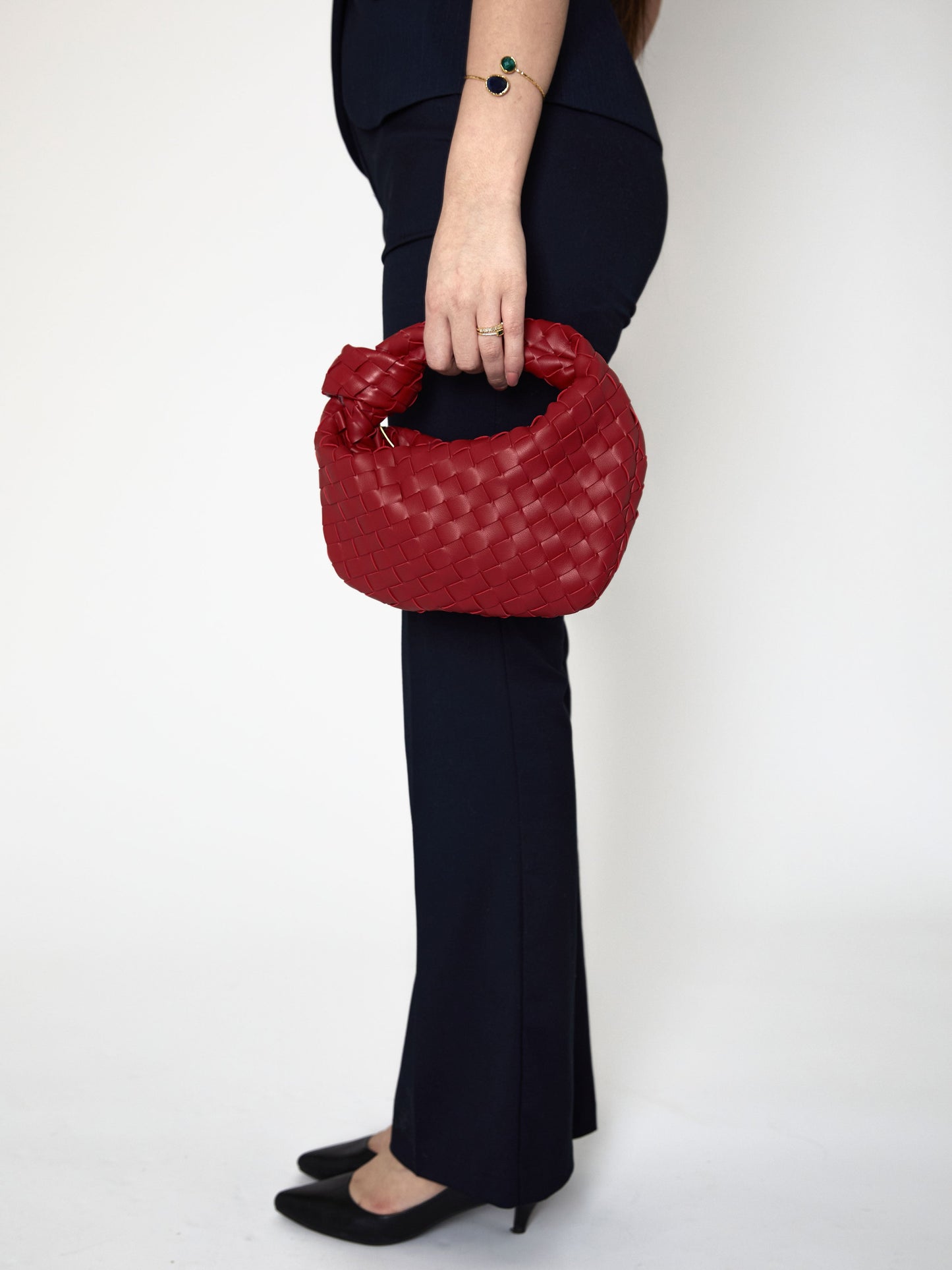 Mini Everyday Ledertasche - Kirschrot