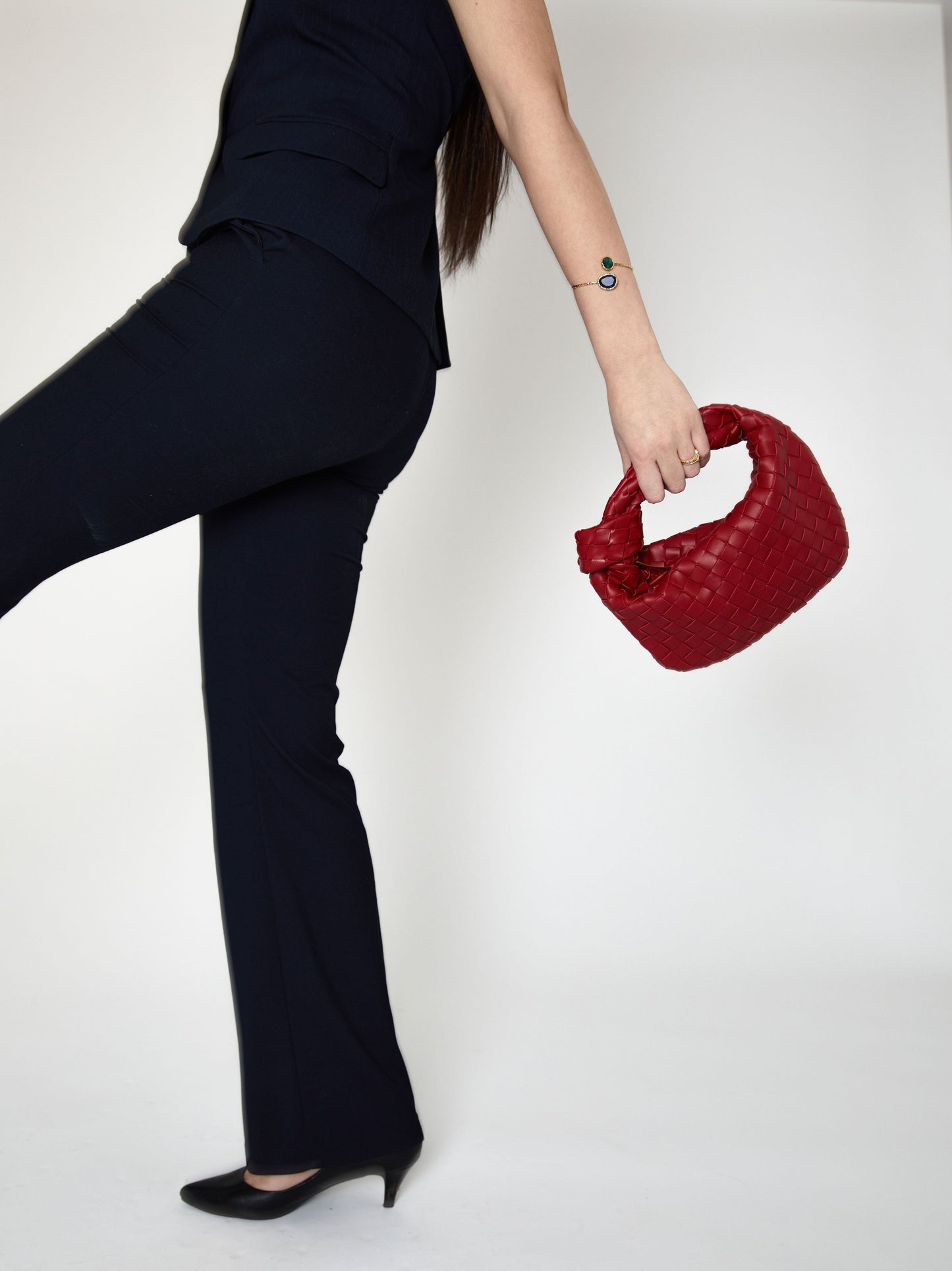 Mini Everyday Ledertasche - Kirschrot