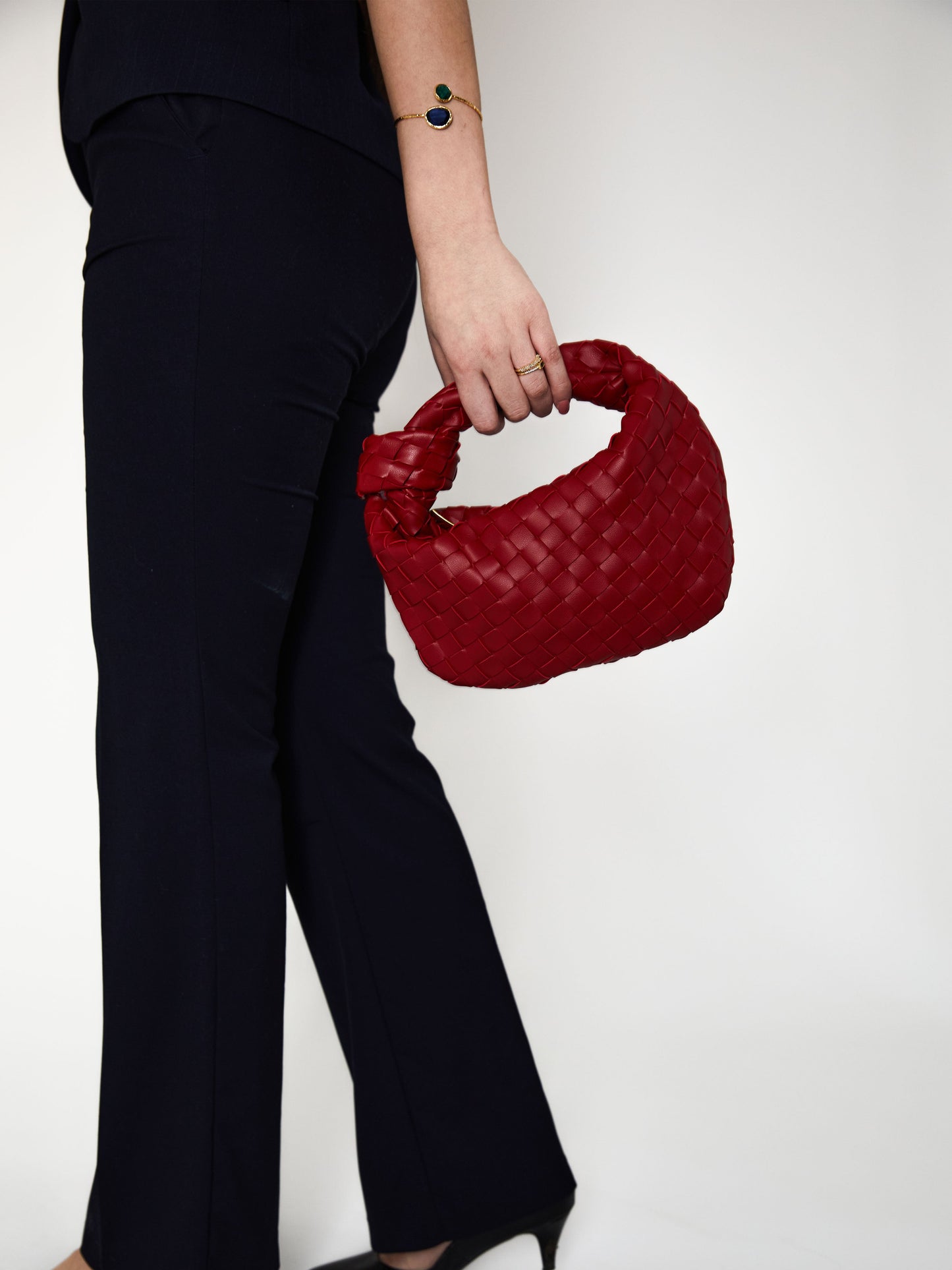 Mini Everyday Ledertasche - Kirschrot