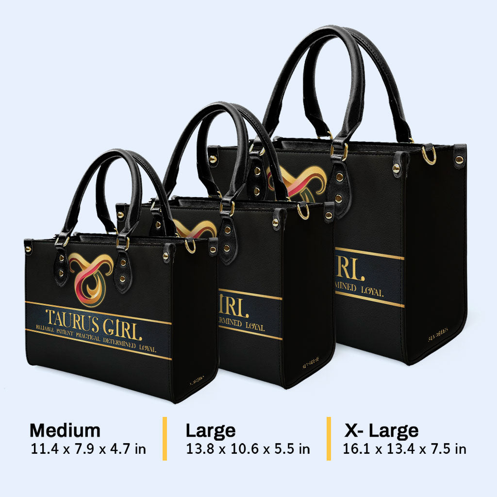 Zodiac Queen Black - Personalized Custom Leather Handbag - queen05black