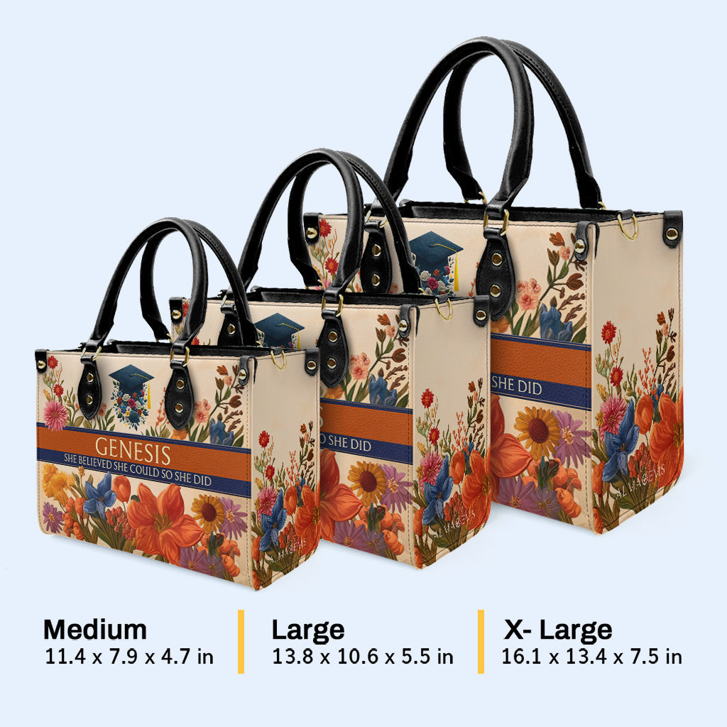 Zodiac Queen Flowers - Personalisierte Lederhandtasche - queen06flowers