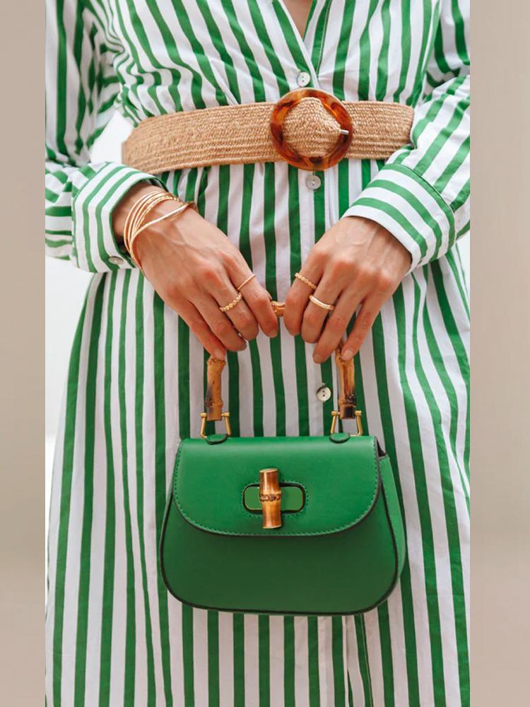 Riva Satteltasche mit Bambusgriff