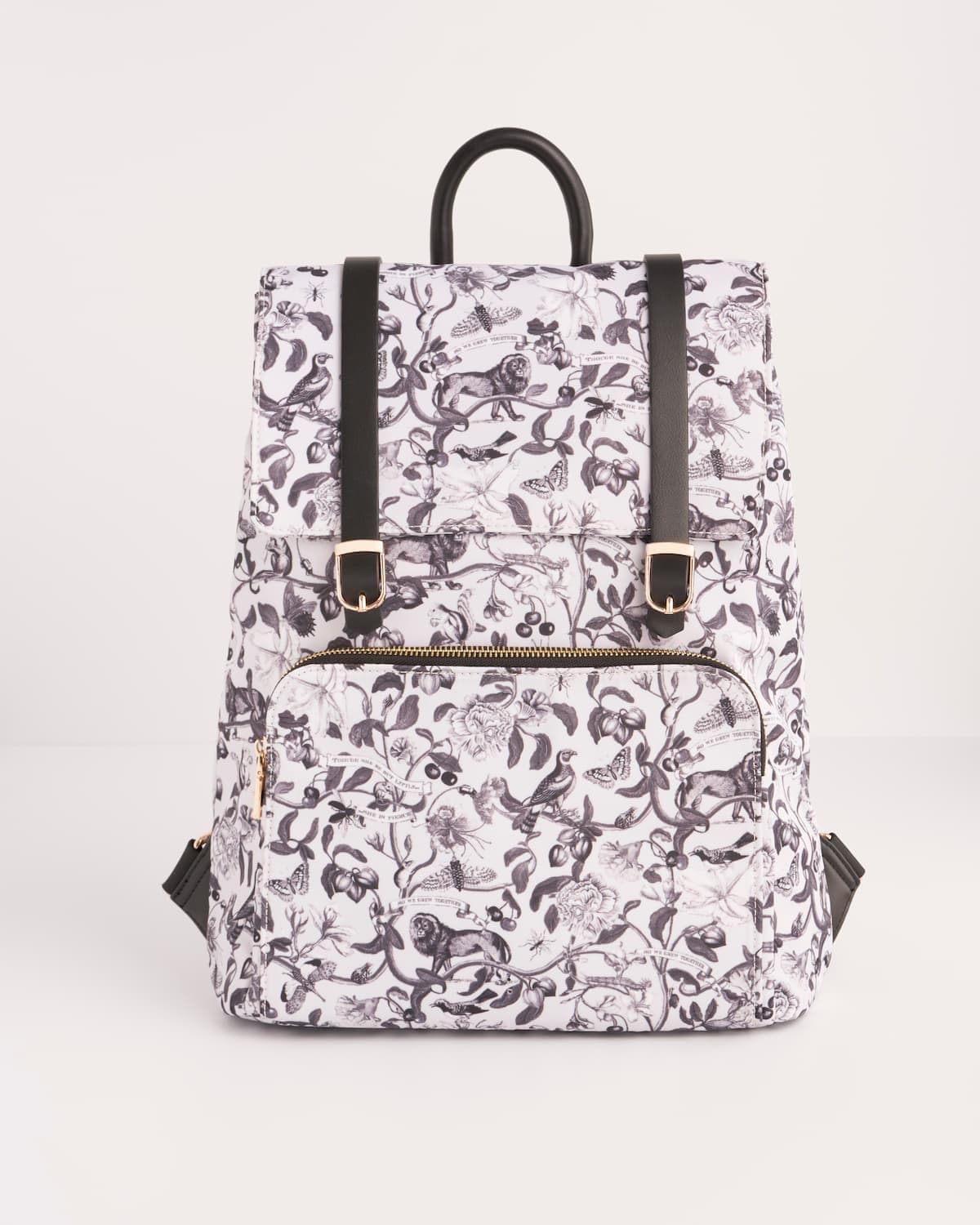 Rucksack mit Lebensbaum-Motiv - Schwarz/Weiß