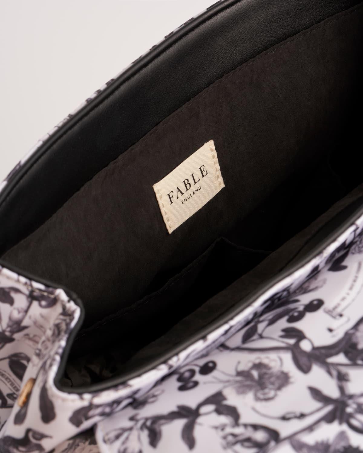 Rucksack mit Lebensbaum-Motiv - Schwarz/Weiß