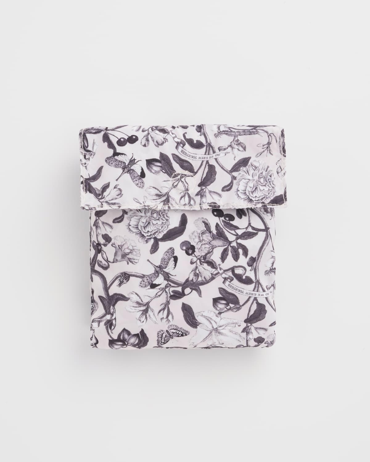 Monochrome Faltbare Tragetasche aus Nylon mit Lebensbaum-Motiv - Schwarz/Weiß
