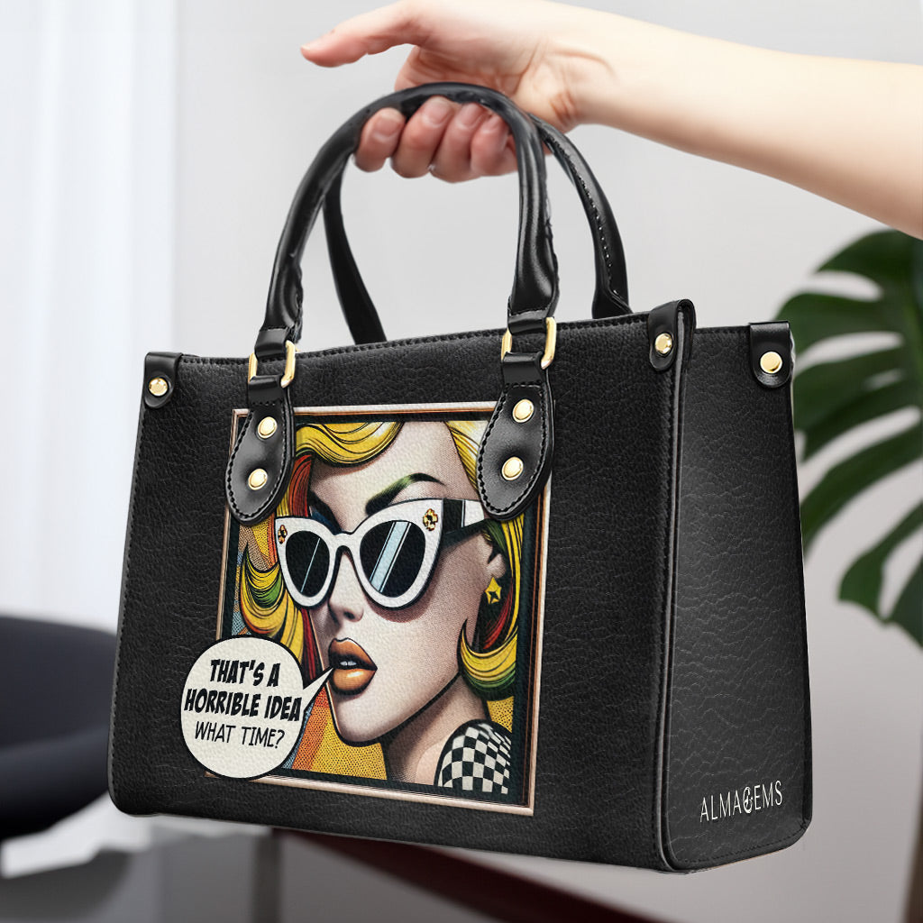 What Time - Personalisierte Lederhandtasche - whattime01