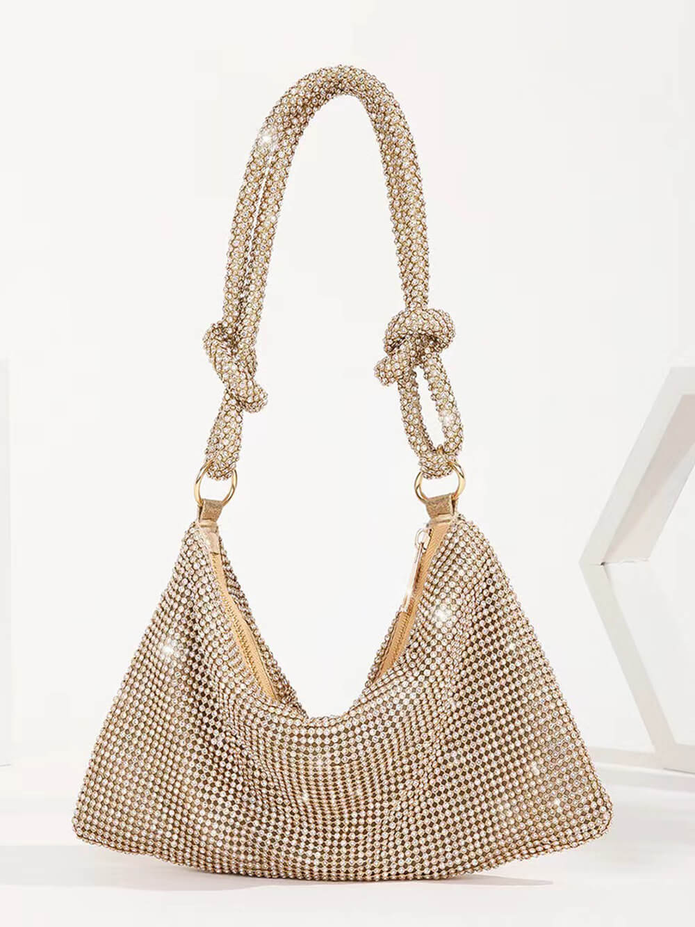 Square Rhinestone Underarm Bag