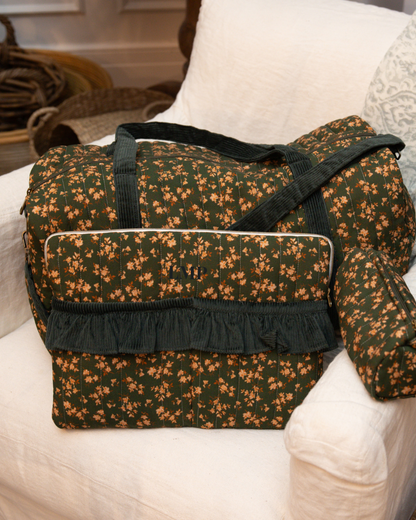 Flowers Green Suitcase