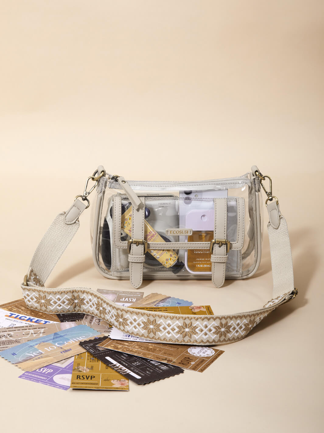 Lila's Clear Wide Strap Crossbody Bag