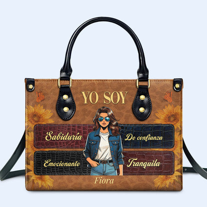 Yo Soy - Personalized Custom Leather Handbag - HS037_HB