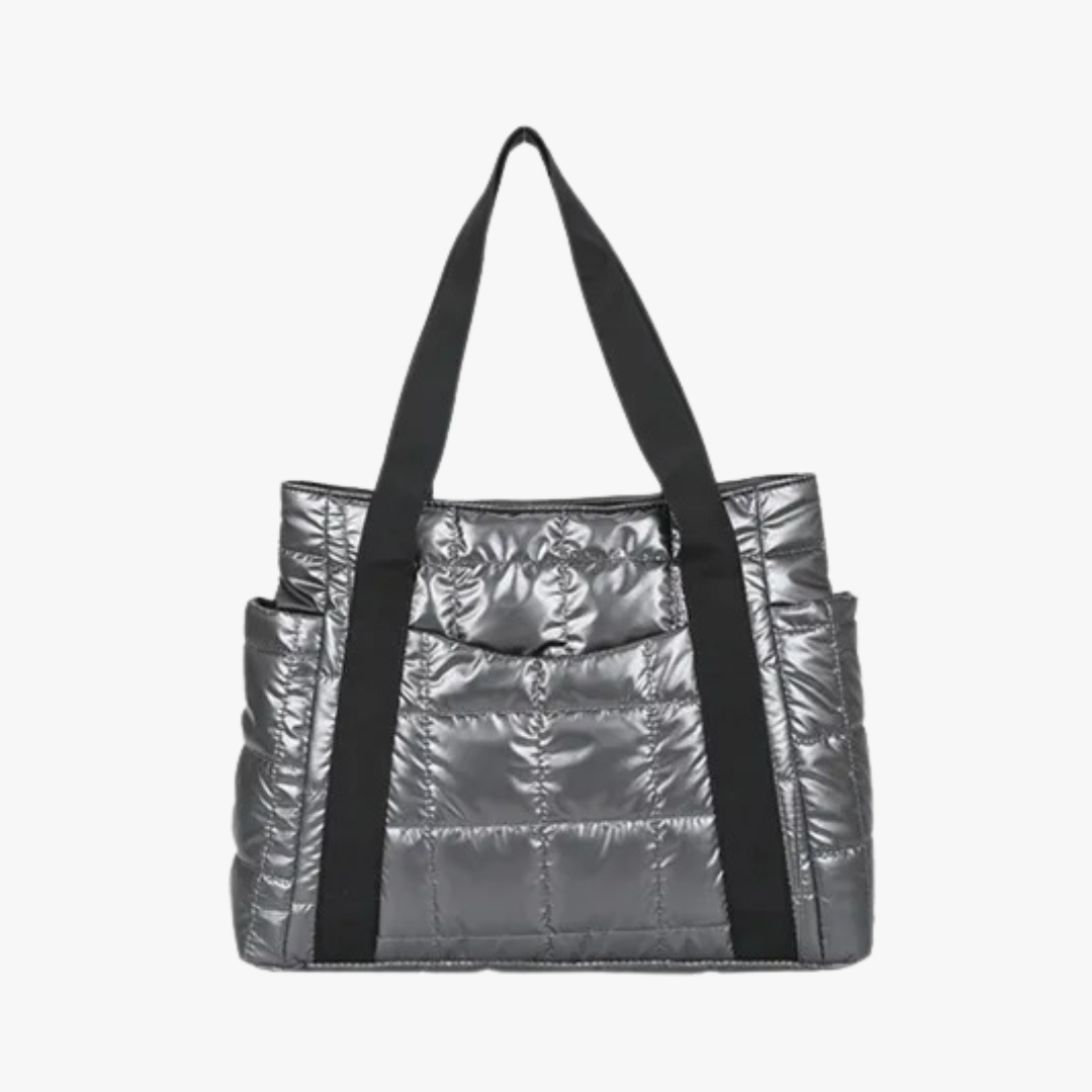 Satin Quilted Tote