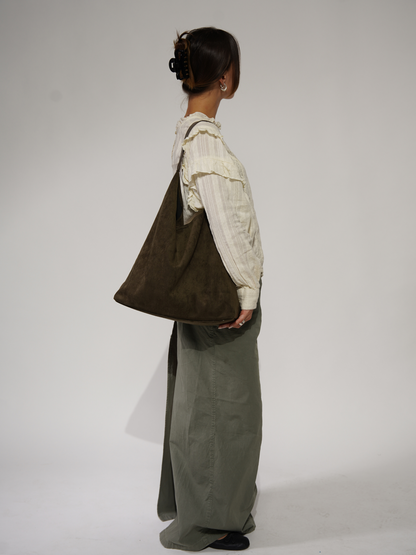 Suede Daily Leather Tote